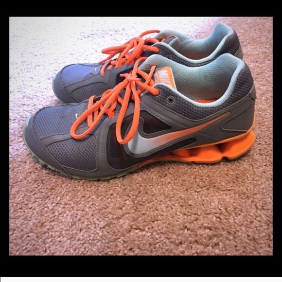 Nike. Athletic shoes Beautiful orange and grey