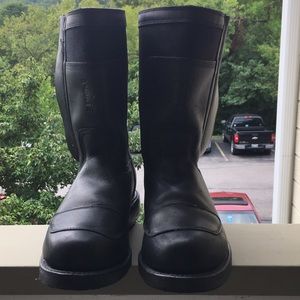Leather  men motorcycle riding boots