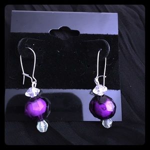 Purple Drop Earrings