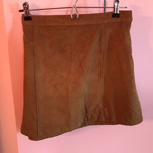 Abercrombie brown suede skirt
