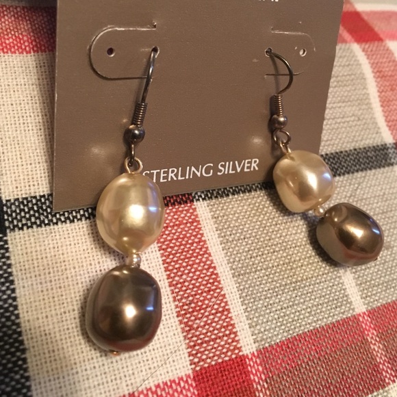 NWT Giani Bernini sterling silver pearl earrings - Picture 2 of 3