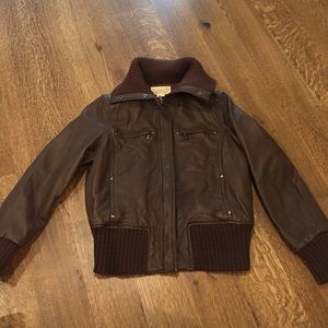 Michael Kors genuine leather jacket - like new!