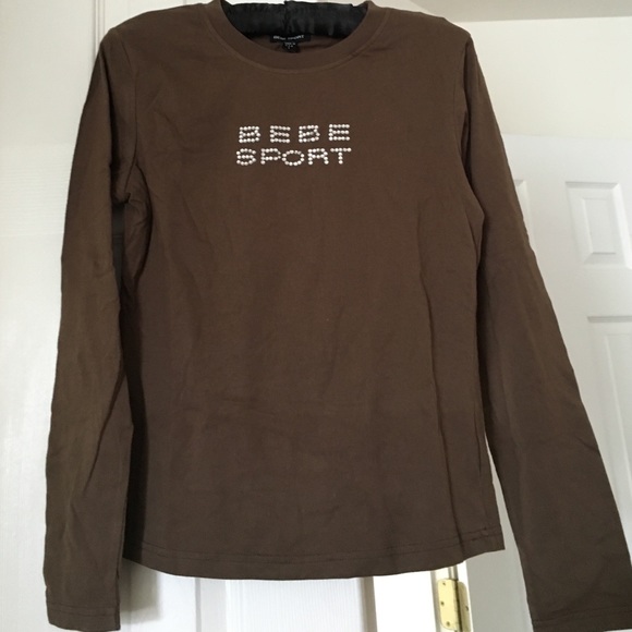 Bebe top with rhinestone letters. - Picture 1 of 2