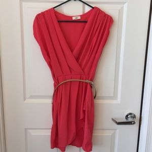 Tobi Coral Tulip Dress