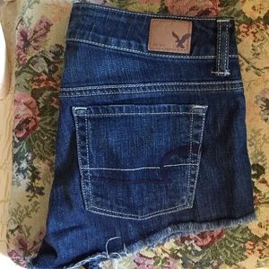 American Eagle dark wash shorts