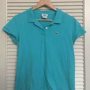 Turquoise Lacoste Women's Polo (Size 46)