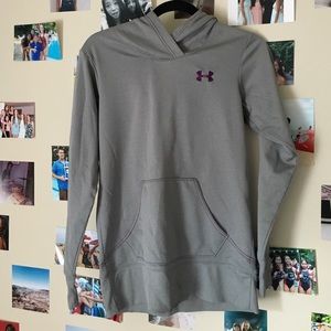 GRAY UNDER ARMOUR HOODIE