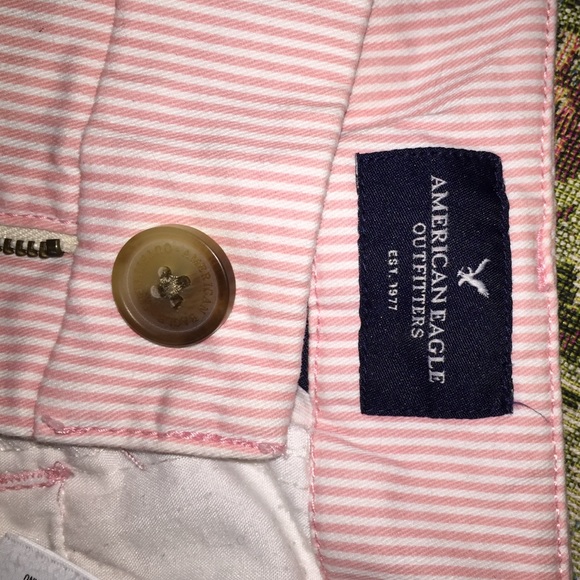American Eagle pink striped shorts size 2 - Picture 3 of 3