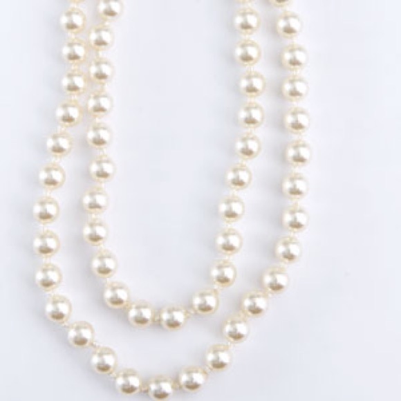 Faux pearl necklace