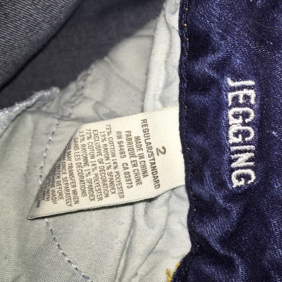 AMERICAN EAGLE size 2 dark rinse jegging - Picture 4 of 4