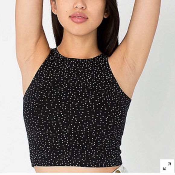 American apparel sleeveless crop top