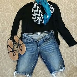 Cut off denim shorts