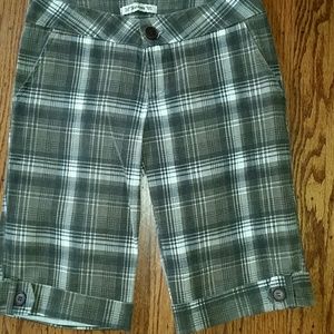 Brown plaid shorts