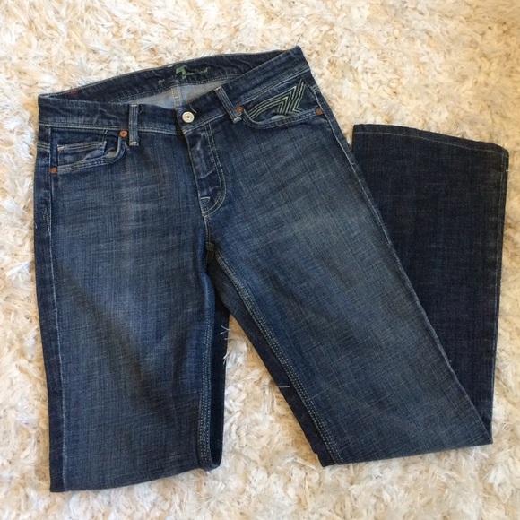 7FAM straight leg jeans