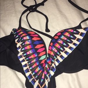 Colorful PINK vs swimsuit top