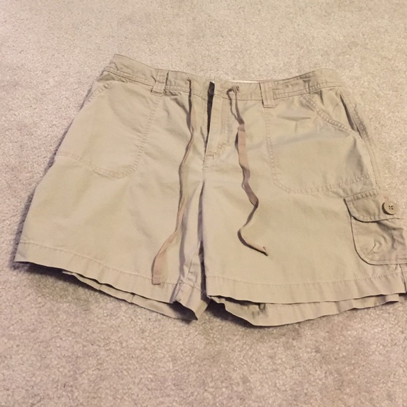 Khaki cargo shorts