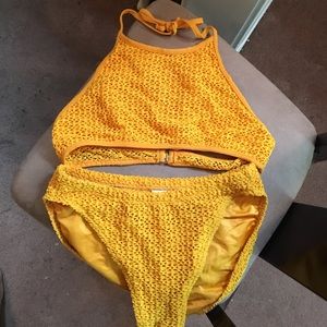 High waist nylon swimsuit