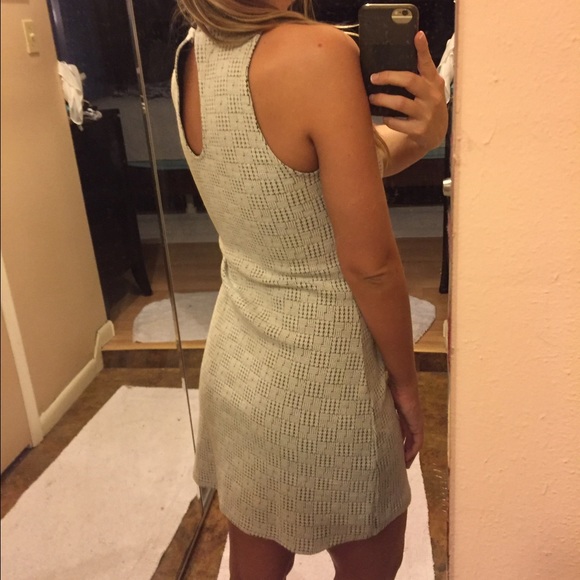 Grey textured high neck dress - Picture 2 of 2