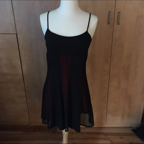 Black dress with red hue