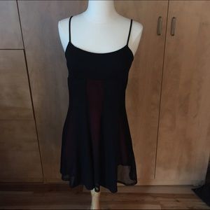 Black dress with red hue