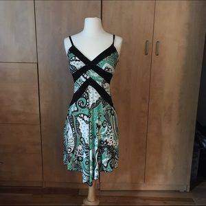 Green paisely dress