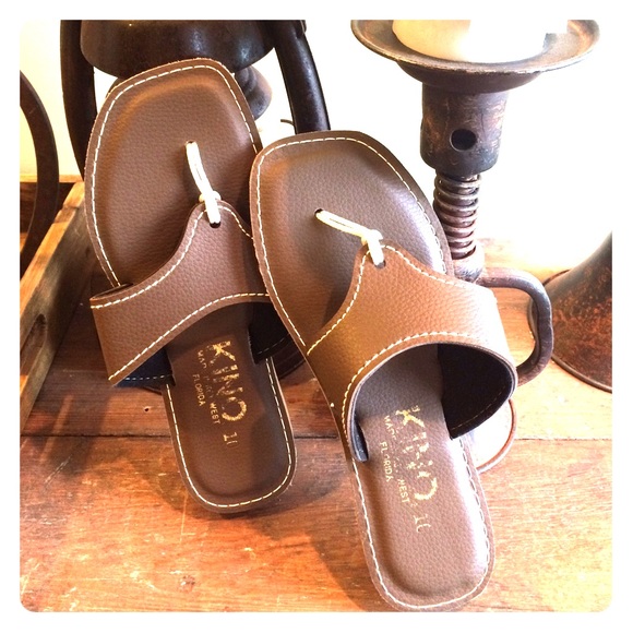 NEW Men's Handmade Natural Leather Sandals BROWN