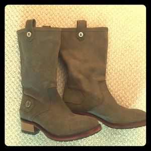 Cole Haan green suede boots