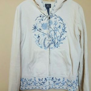 Lucky Brand sweatshirt great embroidered detail
