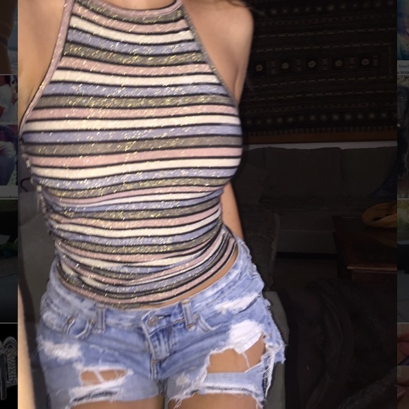 TopShop sparkly halter tank