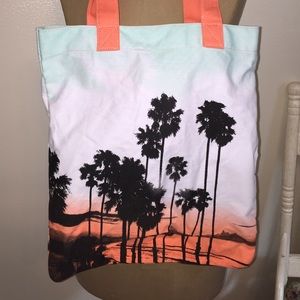 Palm tree summer beach/towel bag