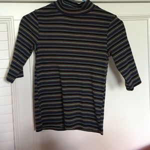 Striped turtleneck