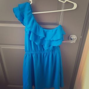 Blue Alya One Shoulder Dress