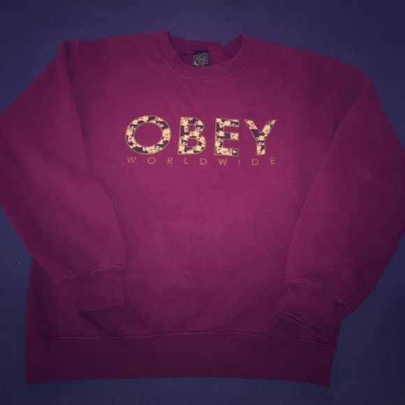 🕶 Obey WW floral print crewneck sweatshirt 🕶