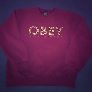 🕶 Obey WW floral print crewneck sweatshirt 🕶