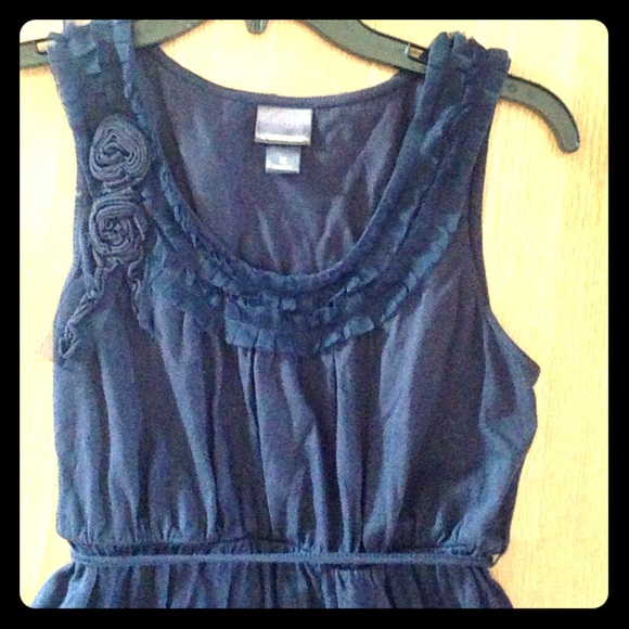 Navy Motherhood Sleeveless Maternity Dress