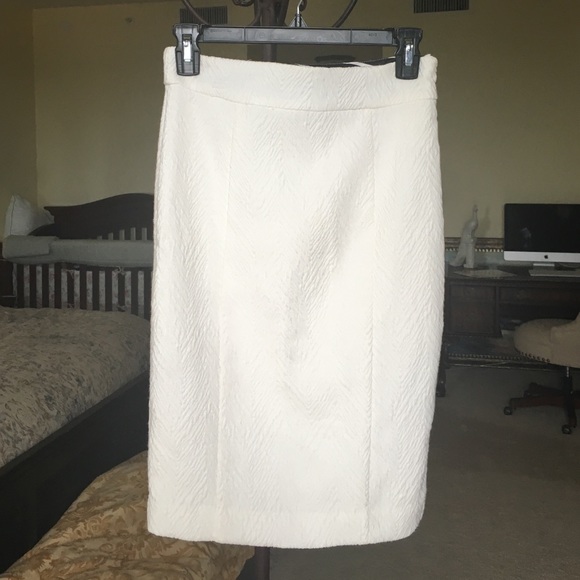 Size 3 White Zebra Jacquard Textured Rampage Skirt