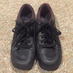 Sketchers Black Leather Casual Shoes size 9