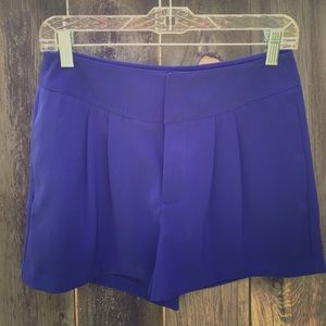 Royal blue, high waisted shorts