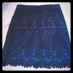 LOFT Lace overlay skirt