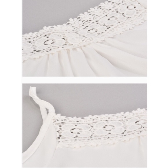 Off the Shoulder White Lace Blouse - Picture 2 of 3