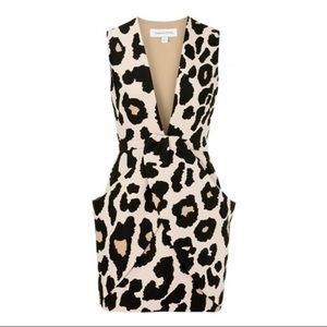Finders Keepers Leopard Print Neoprene Mini Dress