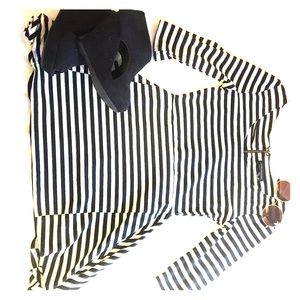 Black and white half length sleeve fun fall dress