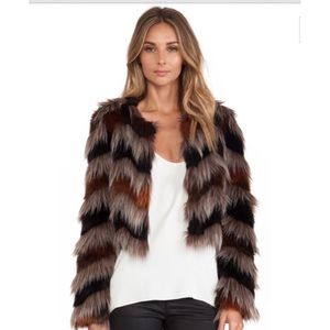 TWELFTH STREET BY CYNTHIA VINCENT FAUX FUR COAT