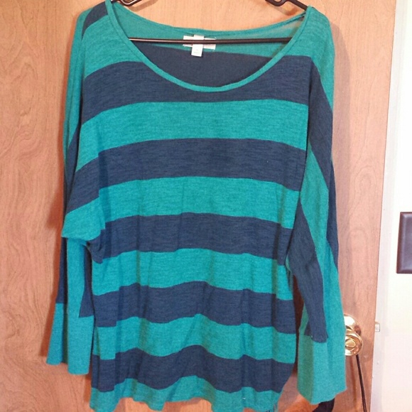 Dress barn XL 3/4 sleeve shirt top Tie scrunch