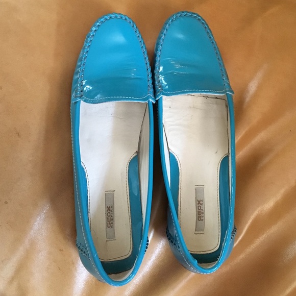 Geox Respira D Italy- blue patent leather moccasin