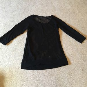 3/4 sleeve fishnet shirt