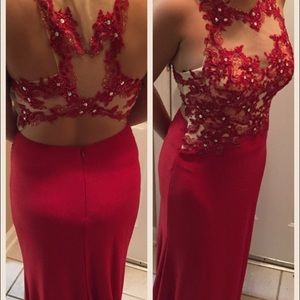 Red formal dress