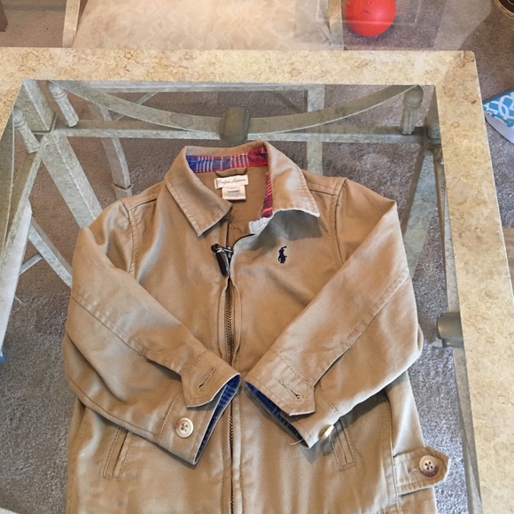 Polo Ralph Lauren Tan Jacket w/ Multi Color Plaid