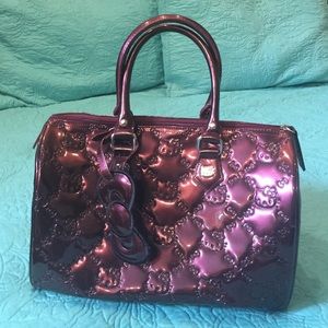 Hello Kitty Purple Metallic Medium Speedy Purse