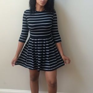 Cute and simple striped skater dress
